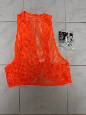 Mesh Safety Vest - High Visibility Orange